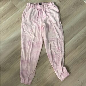 GAP Soft Pink Tie Dye Elastic Waist Pants